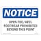 Signmission OSHA Notice Sign, OSHA-PPE-Foot-Sign-, 10in X 7in Rigid Plastic, 10" W, 7" H, Landscape OS-NS-P-710-L-17056 - alternate 1